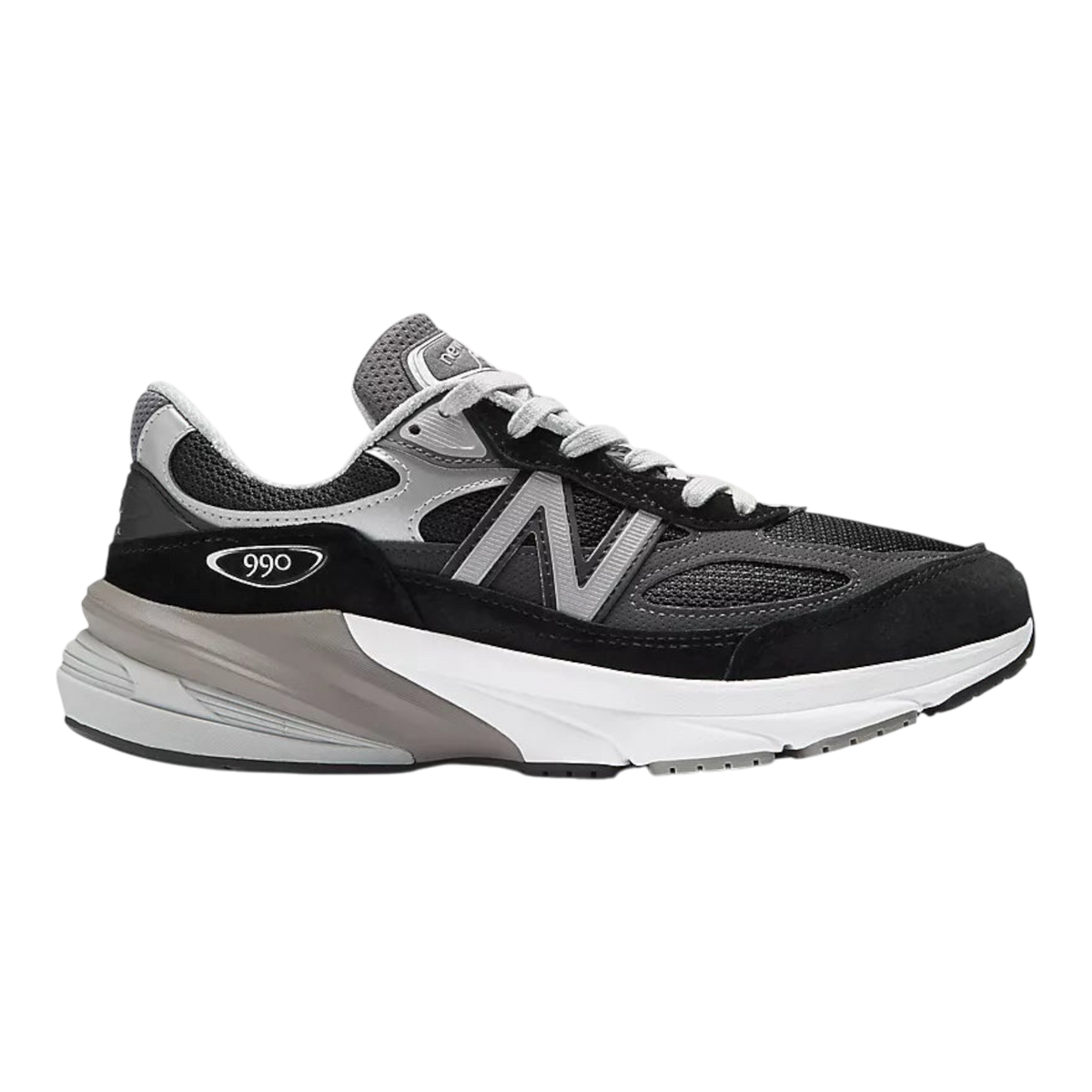 New Balance 990v6 Made in USA Men's Sneakers (D width) — Black Suede