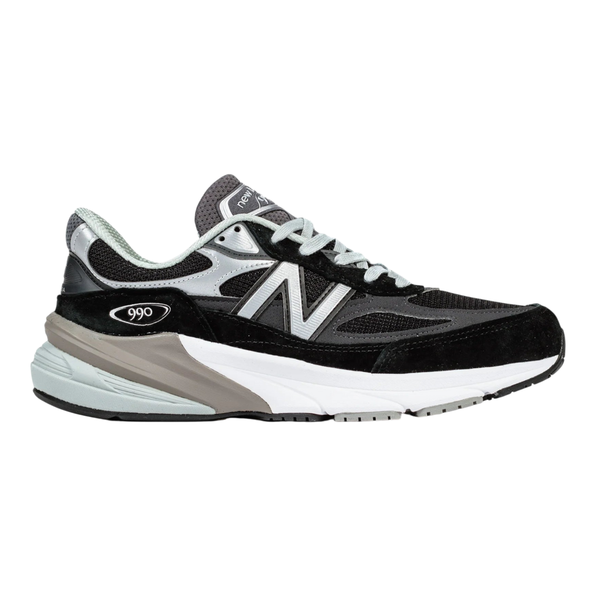 New Balance 990v6 Made in USA Men's Sneakers (4E width) — Black Suede
