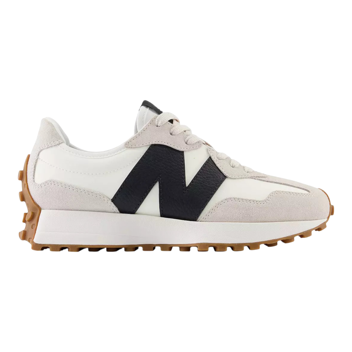 New Balance 327 'White Black' Men's Sneakers — White Suede Low-Top