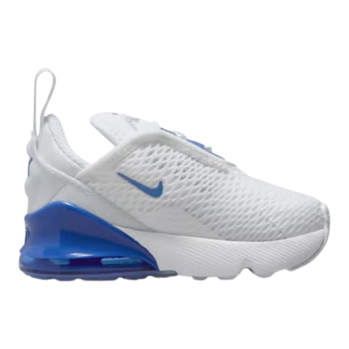 Nike Air Max 270 Big Kids' (GS) Sneakers — White/Wolf Grey/Game Royal Mesh