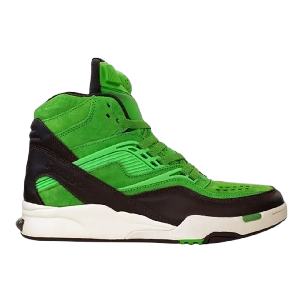Reebok x Sneakersnstuff Twilight Zone Pump 'Punschrulle' Men's Sneakers — Neon Green/Earth/Paper White