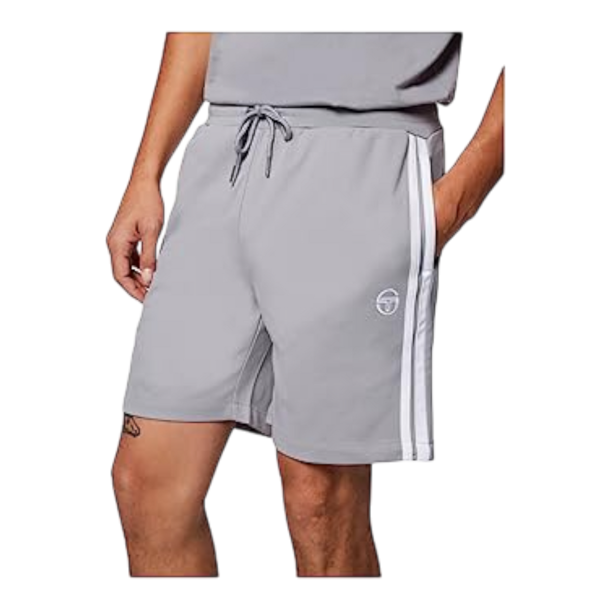 Sergio Tacchini Damarindo Men's Shorts — Sleet/White Twill