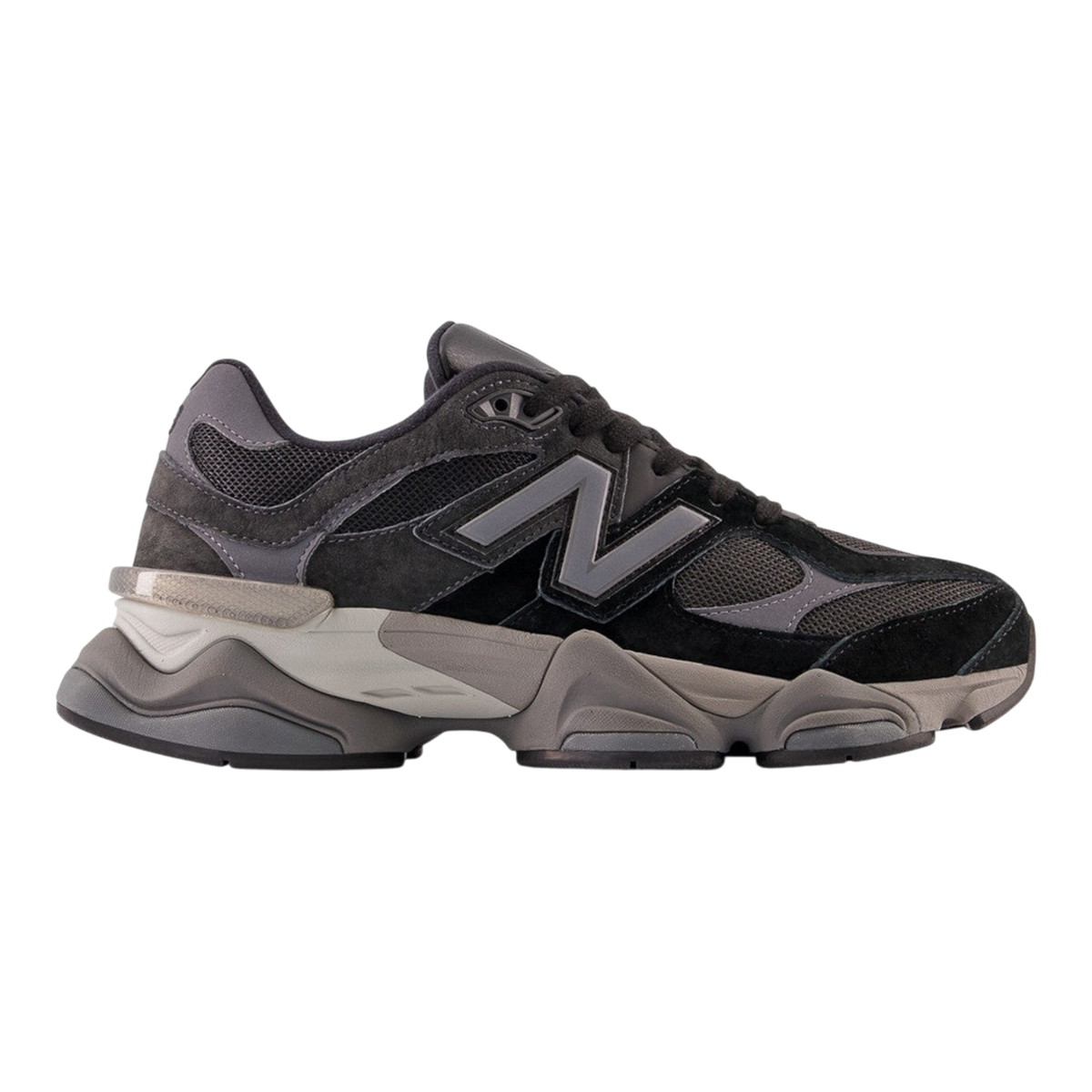 New Balance 9060 Unisex Men's Sneakers — Black/Castlerock Suede Low-Top