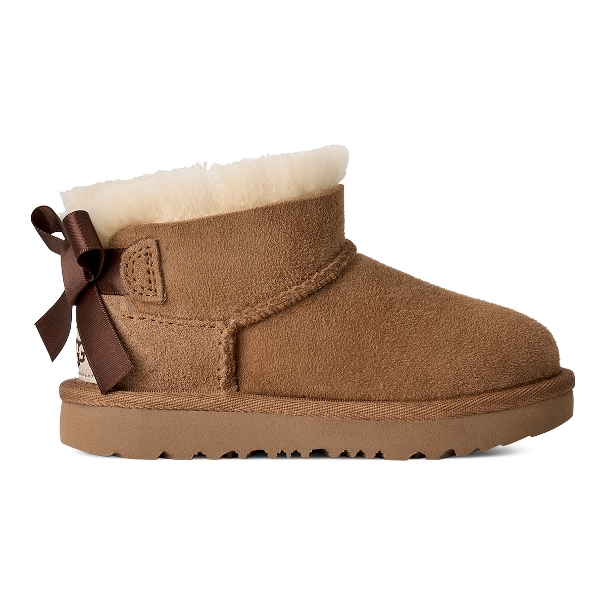 UGG Ultra Mini Bailey Bow Toddlers' Boots — Chestnut