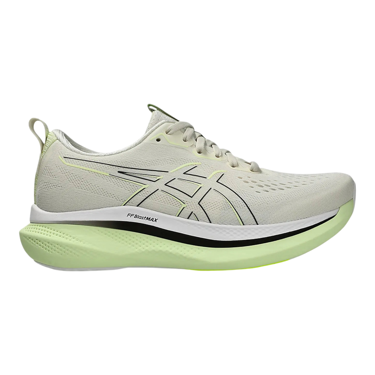 ASICS GLIDERIDE MAX Womens Running Shoes — Birch/Black