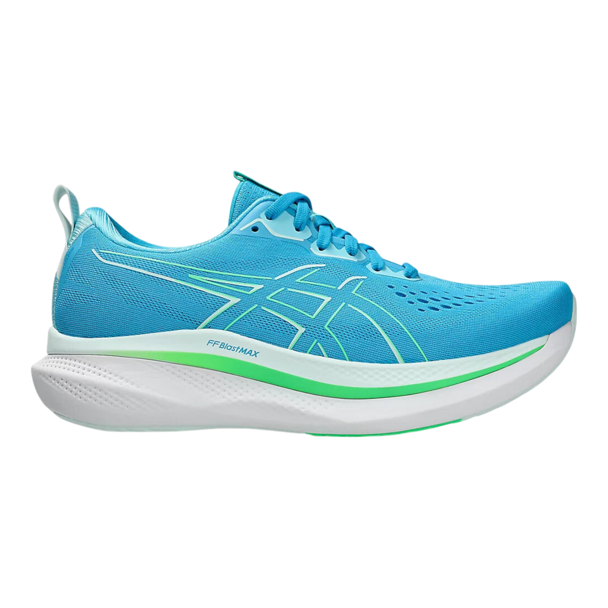 ASICS GLIDERIDE MAX Mens Running Shoes — Digital Aqua/New Leaf
