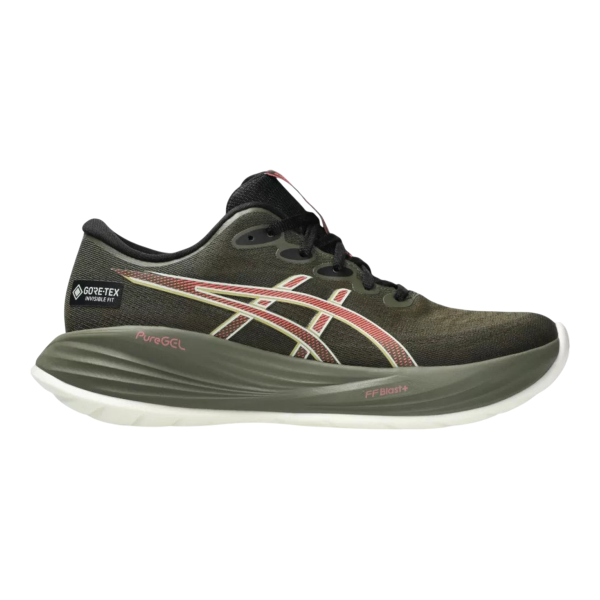 ASICS GEL-CUMULUS 27 GTX Womens Running Shoes — Brown Stone/Dark Pink Clay