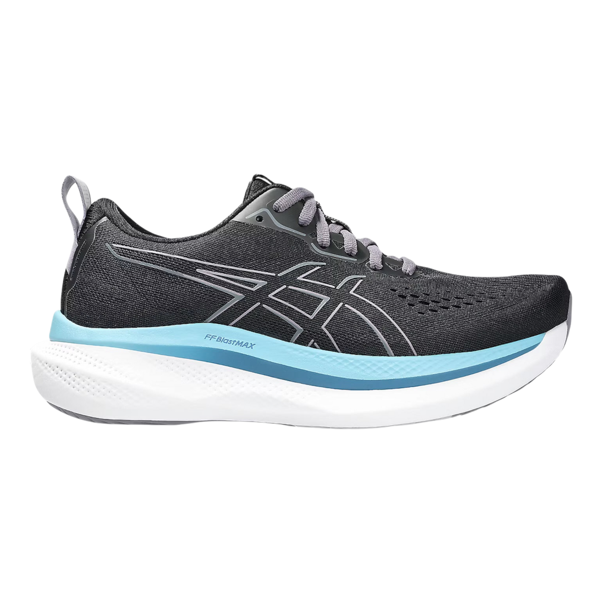 ASICS GLIDERIDE MAX Womens Running Shoes — Black/Carrier Grey
