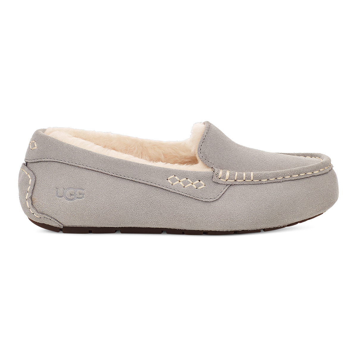 UGG Ansley Womens Slippers — Light Grey Suede