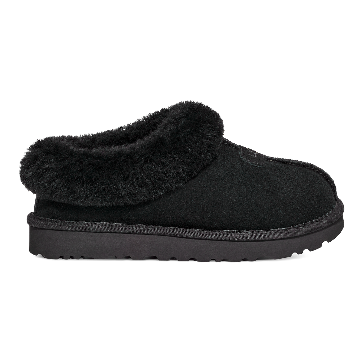 UGG Tazzette Womens Platform Slippers — Black Suede
