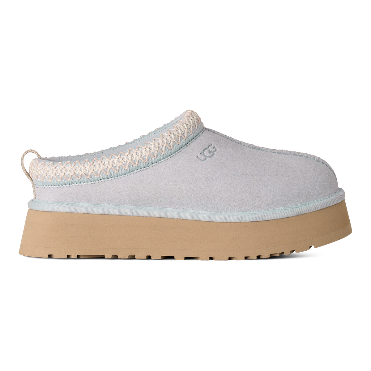 UGG Tazz II Womens Platform Slippers — Sky Blue Suede