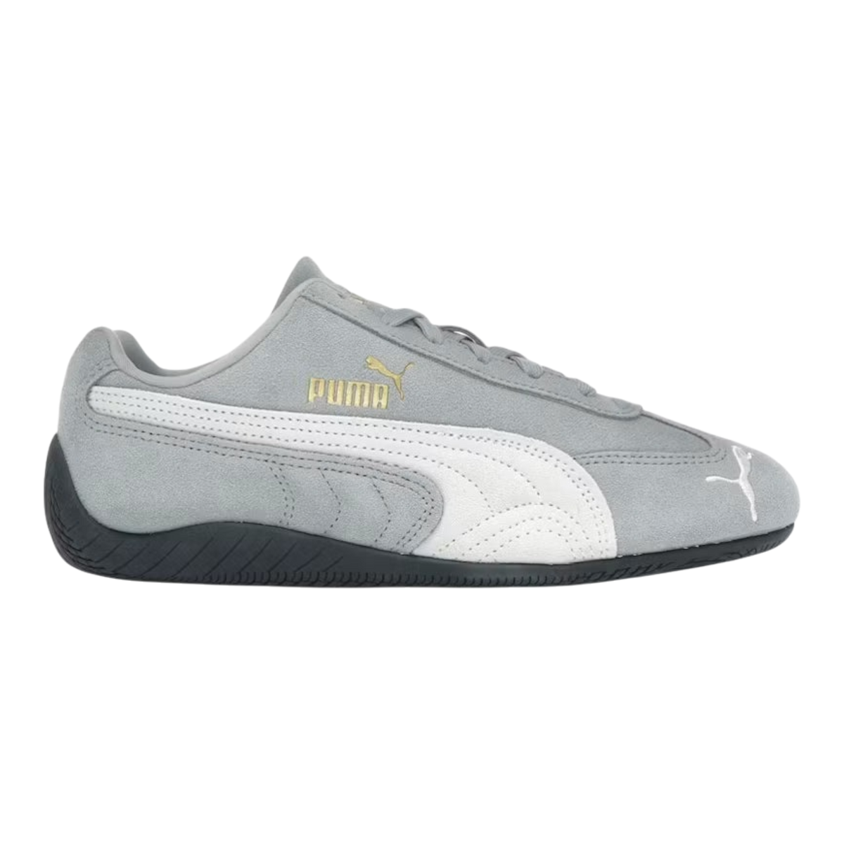 PUMA Speedcat OG Mens Sneakers — Cool Mid Gray/PUMA White Suede Low-Top