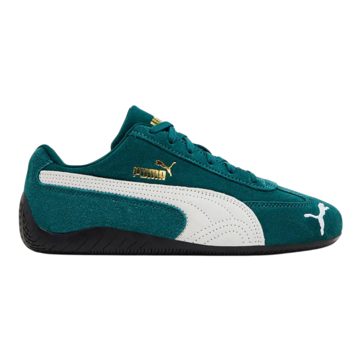 PUMA Speedcat OG Mens Sneakers — Dark Myrtle/PUMA White Suede Low-Top