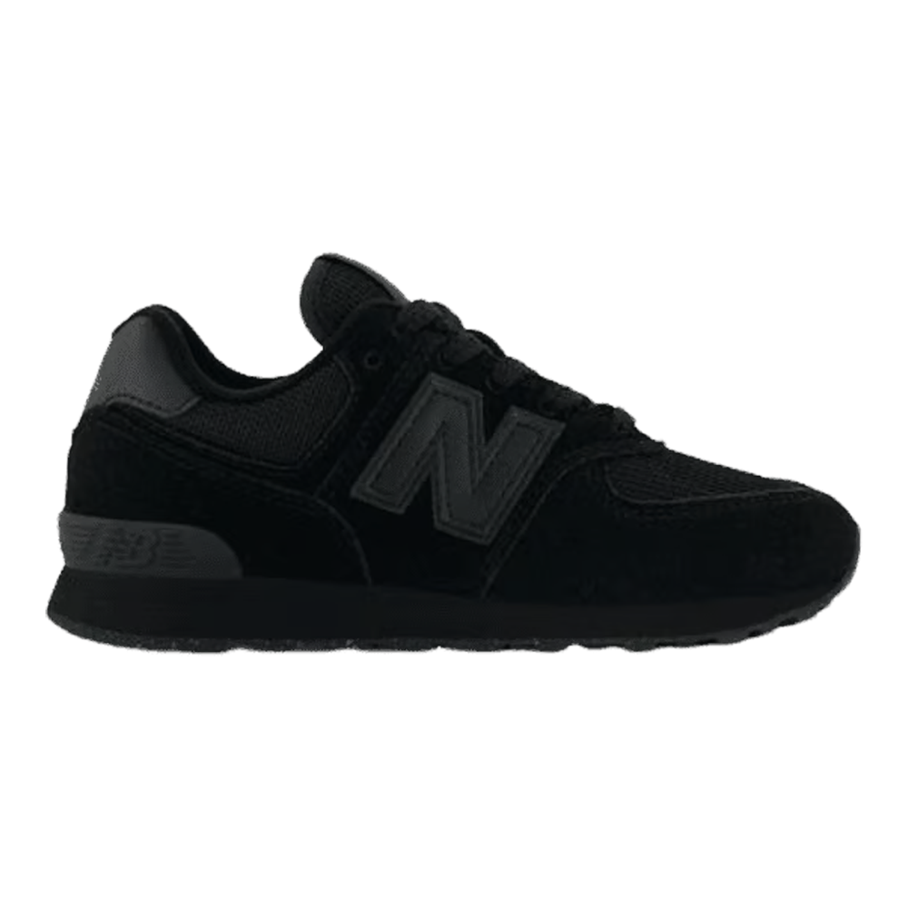 New Balance 574 Core Little Kids (PS) Sneakers — Black Suede Low-Top