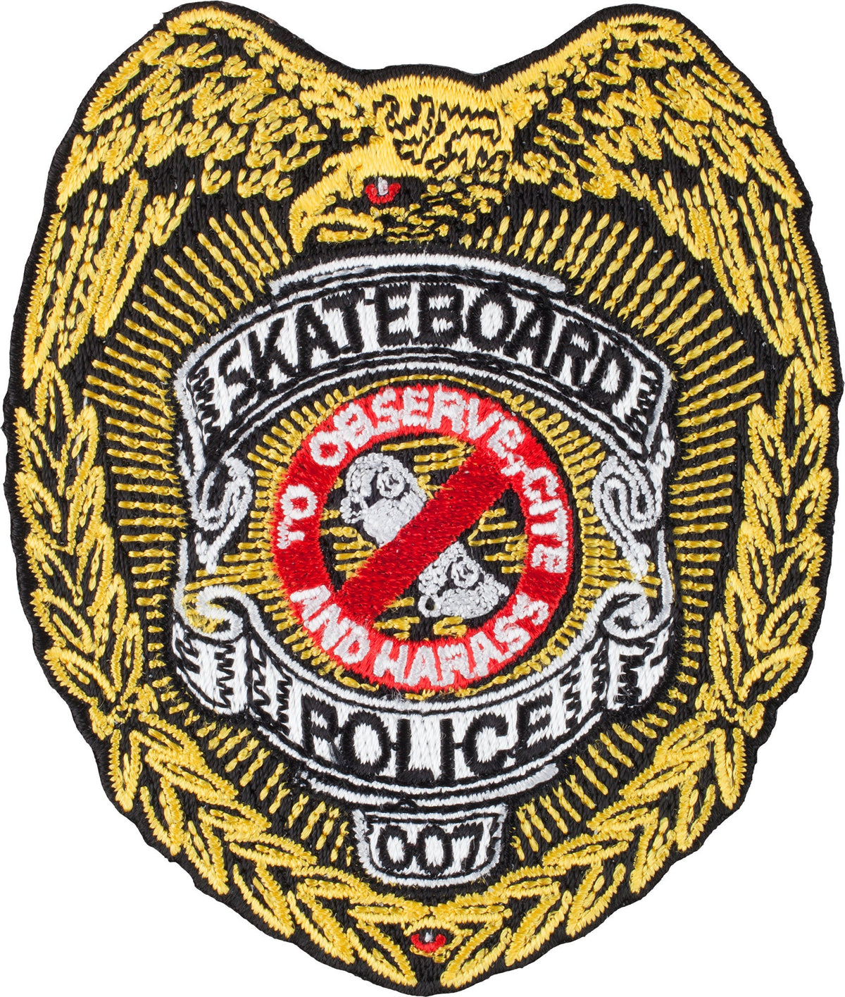 Powell Peralta Skateboard Police Patch - 3.5"