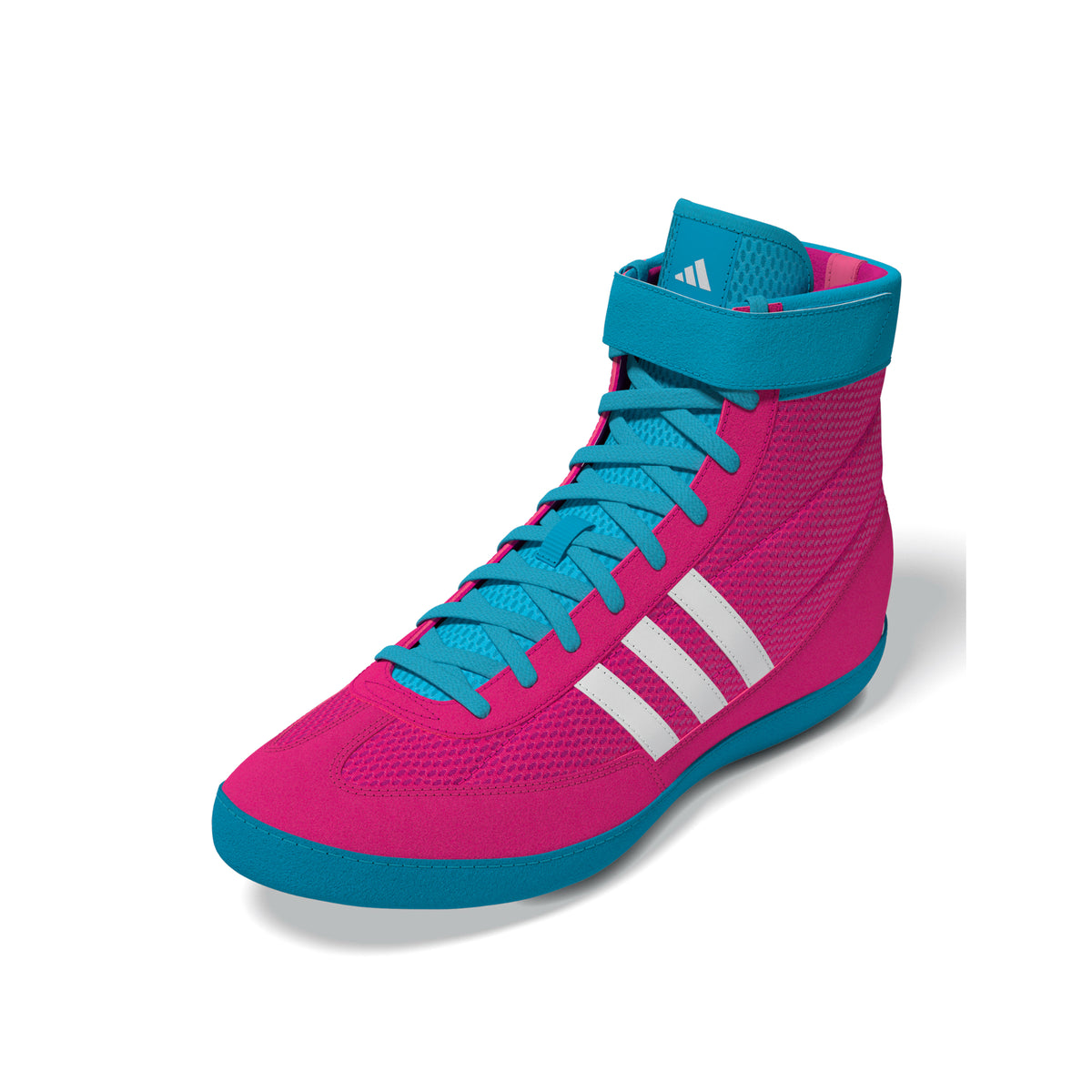 Adidas Combat Speed 4 Pink White Cyan Wrestling Shoes