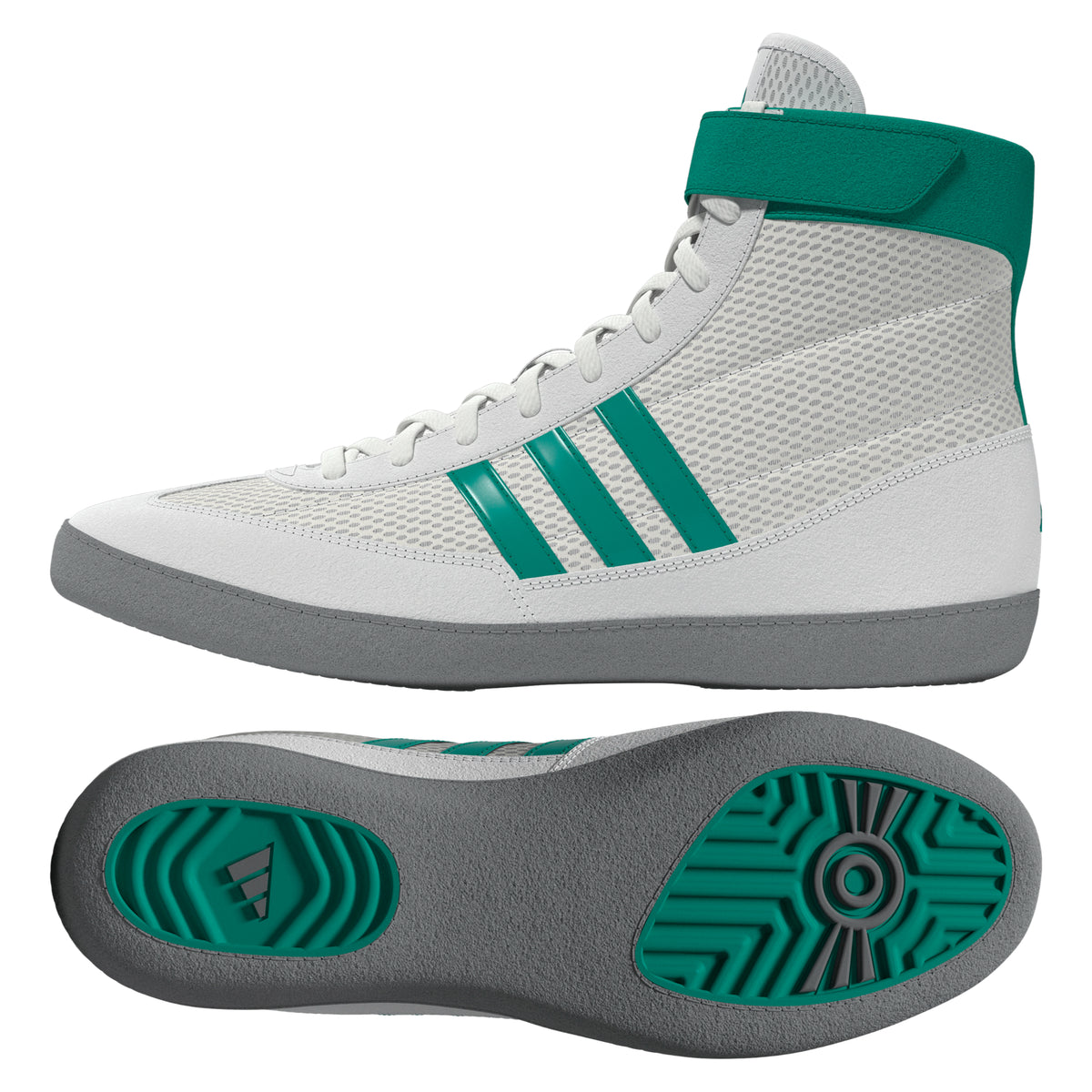 Adidas Combat Speed 4 White Teal Grey Wrestling Shoes