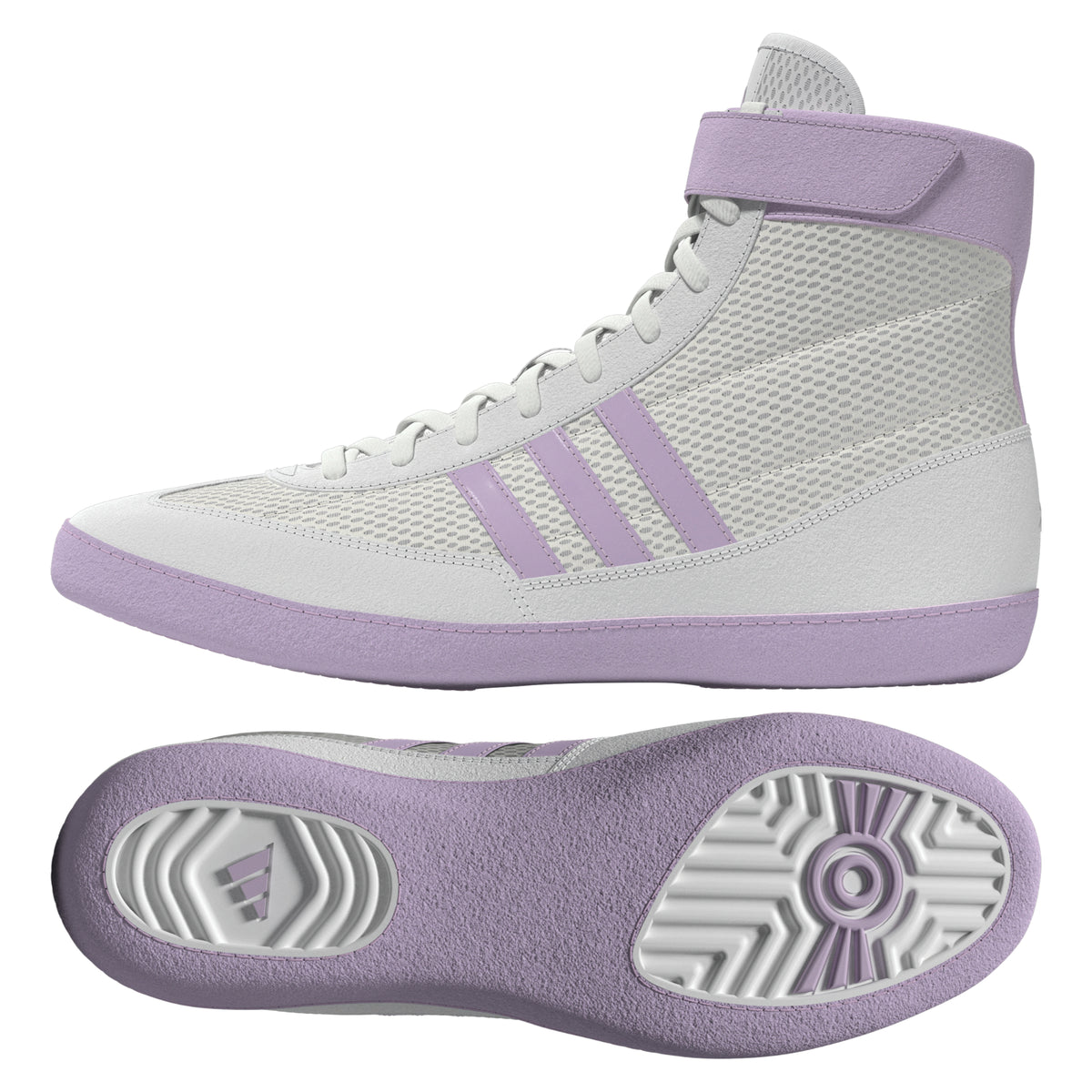 Adidas Combat Speed 4 White/Lavender Women's Wrestling Shoes in White/Lavender - standard product view