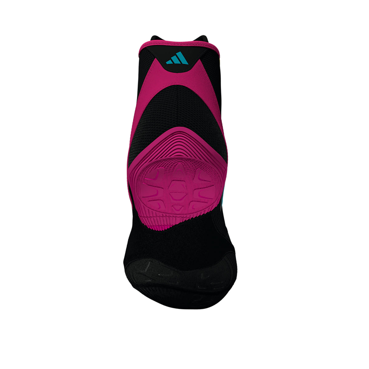 Adidas Adizero Black/Cyan/Pink Wrestling Shoes