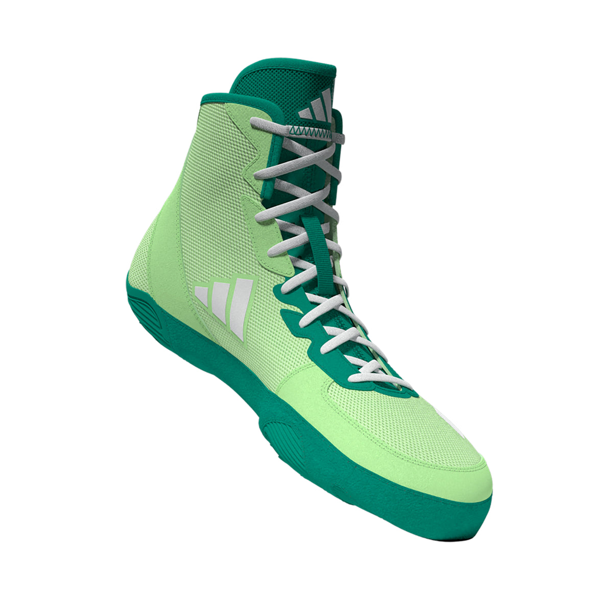 Adidas Adizero Lime/White/Teal Wrestling Shoes