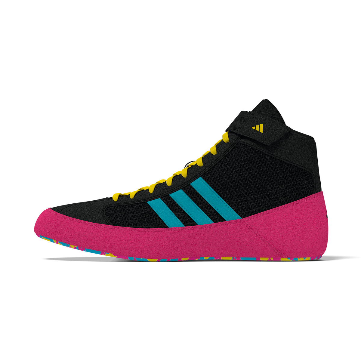 Adidas HVC 2 Black Cyan Pink Wrestling Shoes