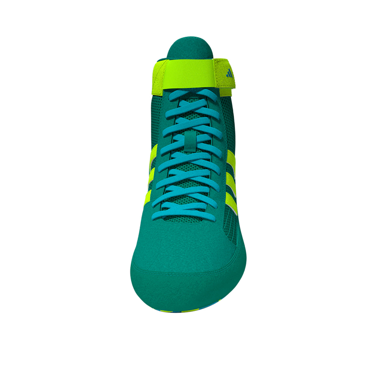 Adidas HVC 2 Pure-Teal Solar-Green Cyan Wrestling Shoes