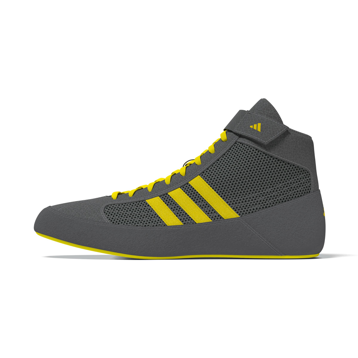 Adidas HVC 2 Grey Yellow Wrestling Shoes