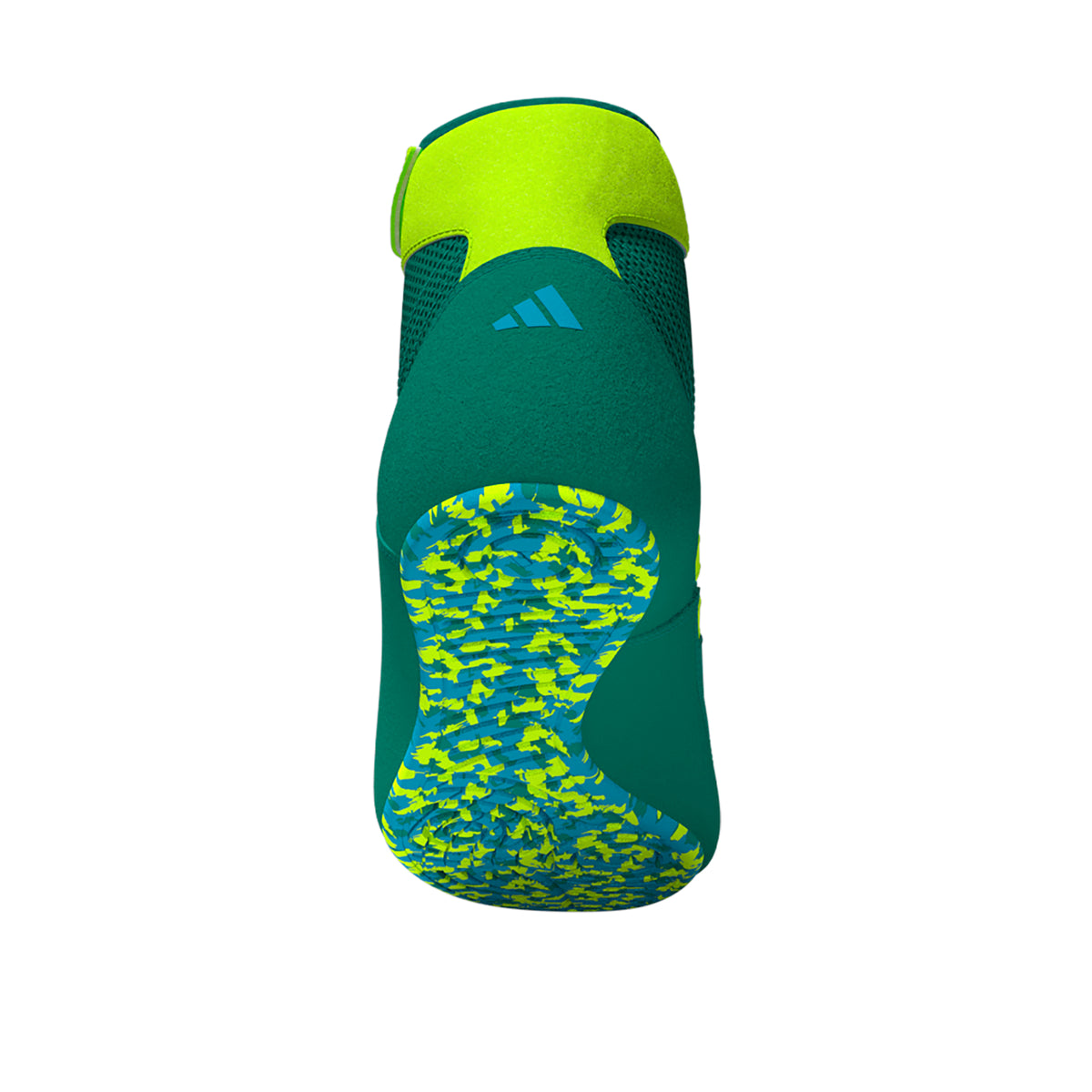 Adidas HVC 2 Youth Pure-Teal Solar-Green Cyan Wrestling Shoes