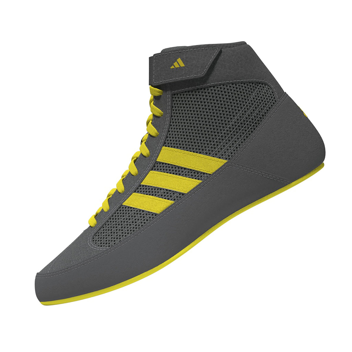 Adidas HVC 2 Youth Grey Yellow Wrestling Shoes