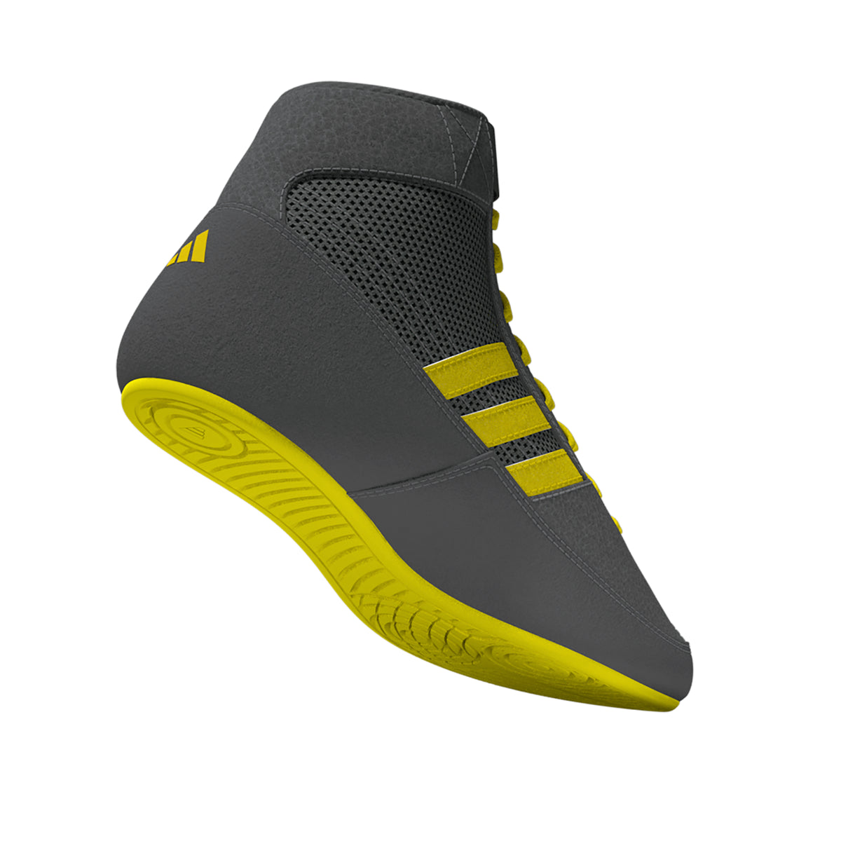 Adidas HVC 2 Youth Grey Yellow Wrestling Shoes