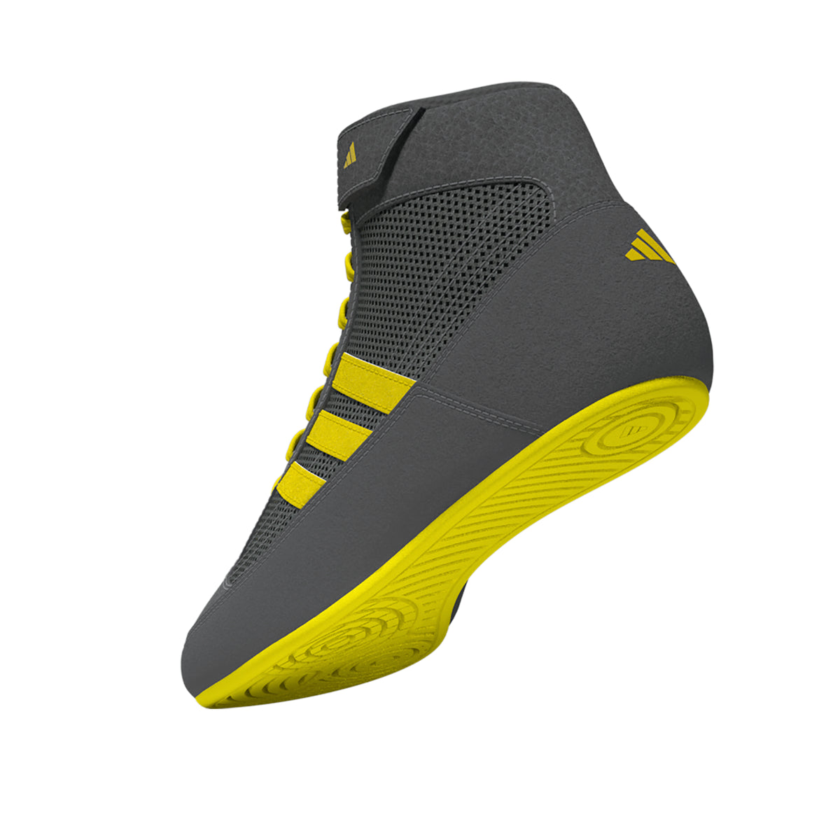 Adidas HVC 2 Youth Grey Yellow Wrestling Shoes