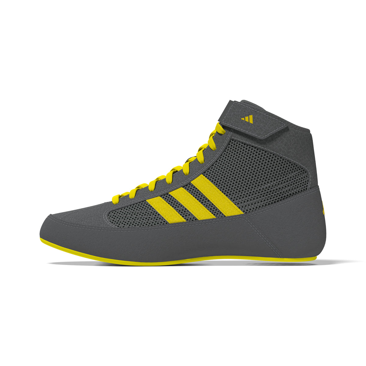 Adidas HVC 2 Youth Grey Yellow Wrestling Shoes