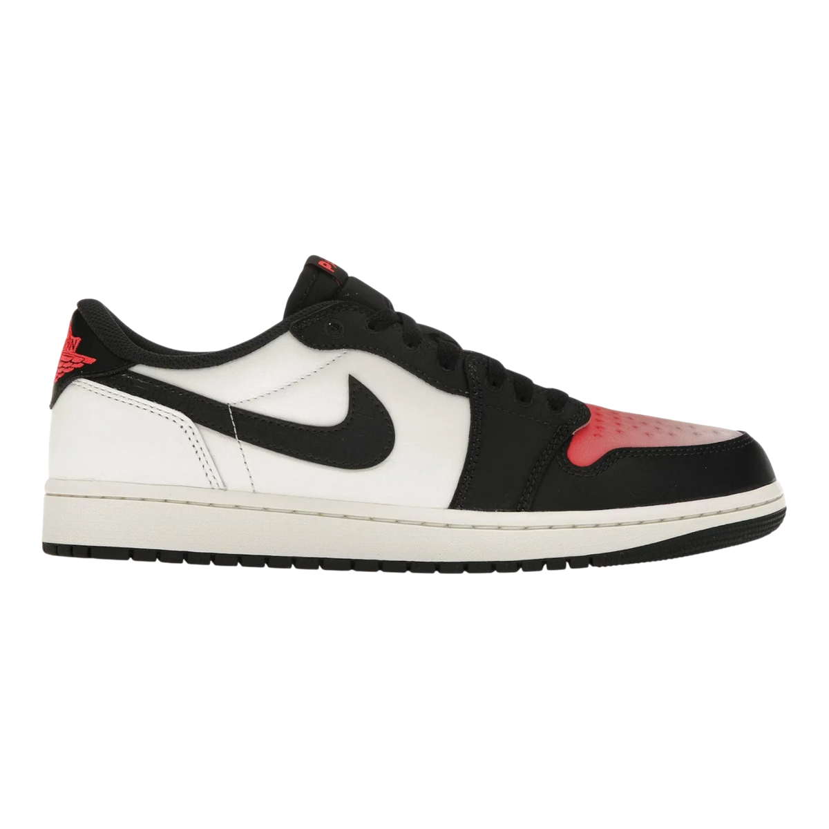 Air Jordan 1 Retro Low OG PSG Men's Sneakers — Sail/Infrared Leather Low-Top