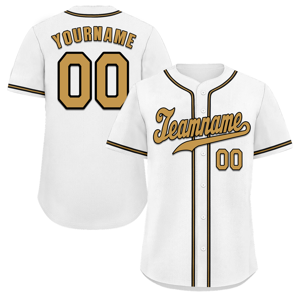 Custom White Classic Style Orange Authentic Baseball Jersey