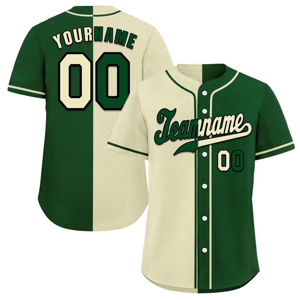 Custom White Green Gradient Fashion Green Authentic Baseball Jersey