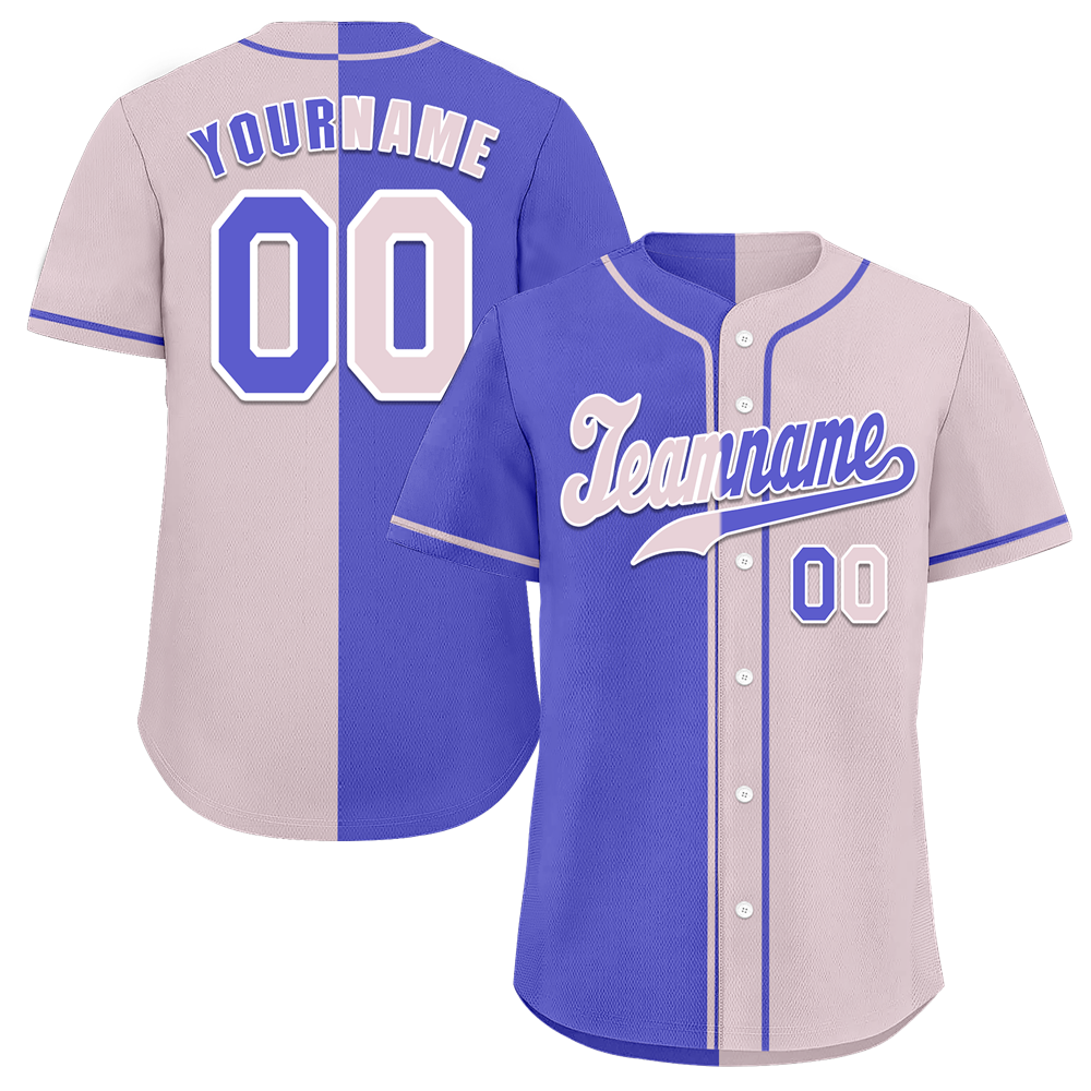 Custom Purple Grey Gradient Fashion Grey Authentic Baseball Jersey