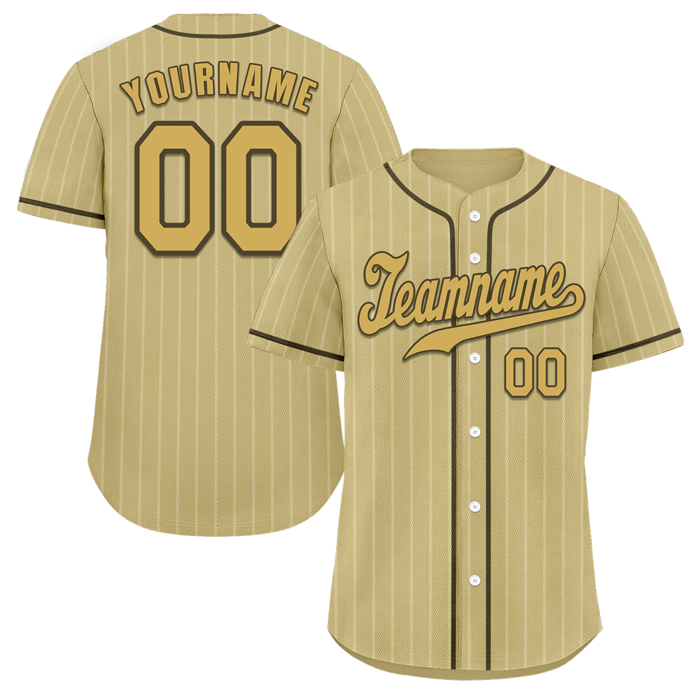 Custom Grey Stripe Fashion Orange Authentic Baseball Jersey