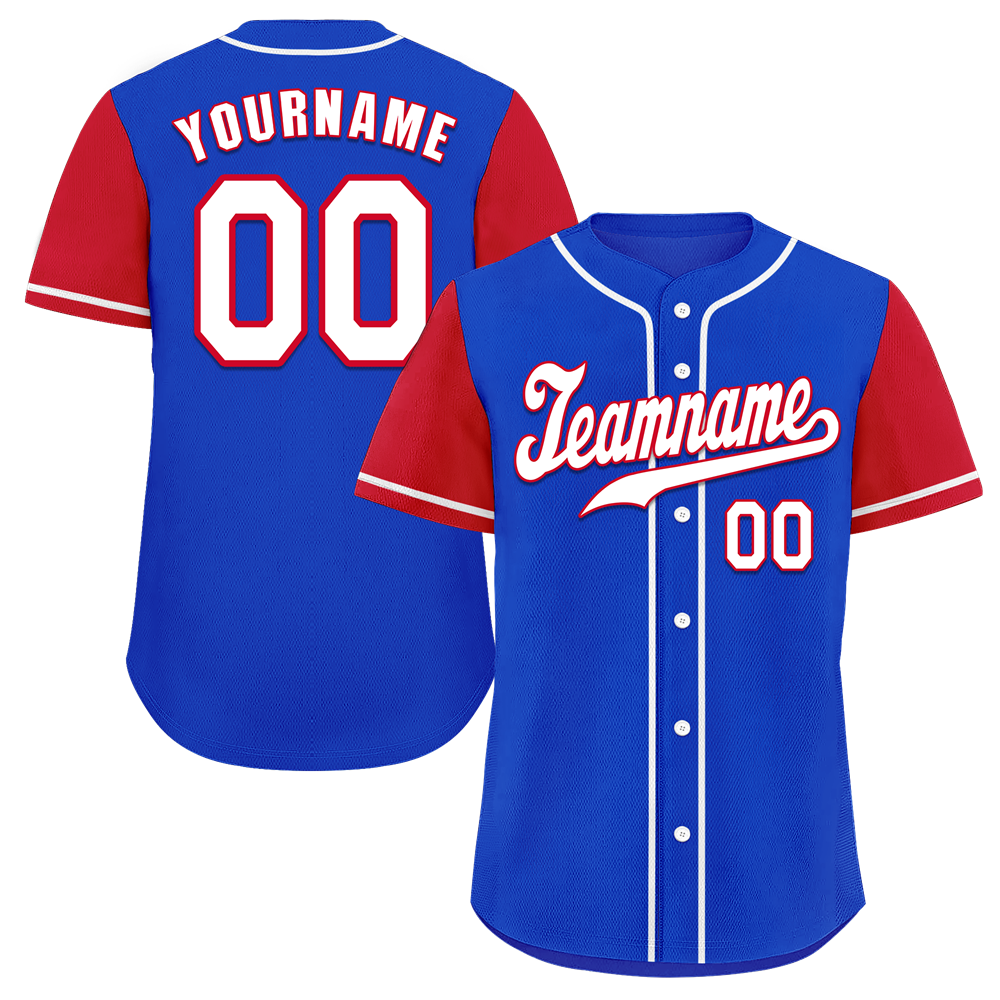 Custom Blue Brown Raglan Sleeves White Authentic Baseball Jersey