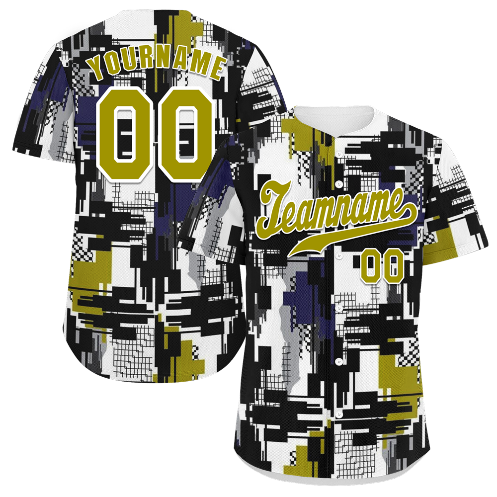 Custom Colorful Graffiti Pattern Orange Authentic Baseball Jersey