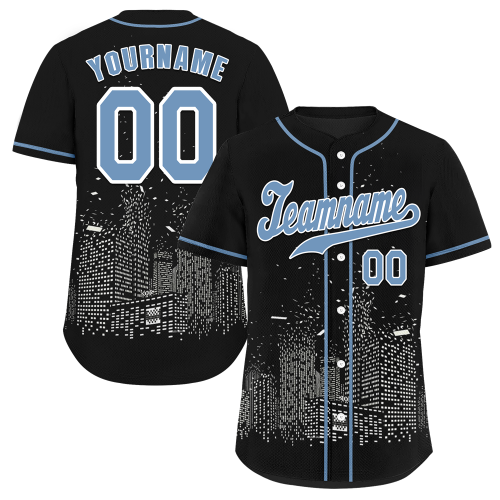 Custom Black City Edition Aqua Authentic Baseball Jersey BSBJ0a-bc0fbbf