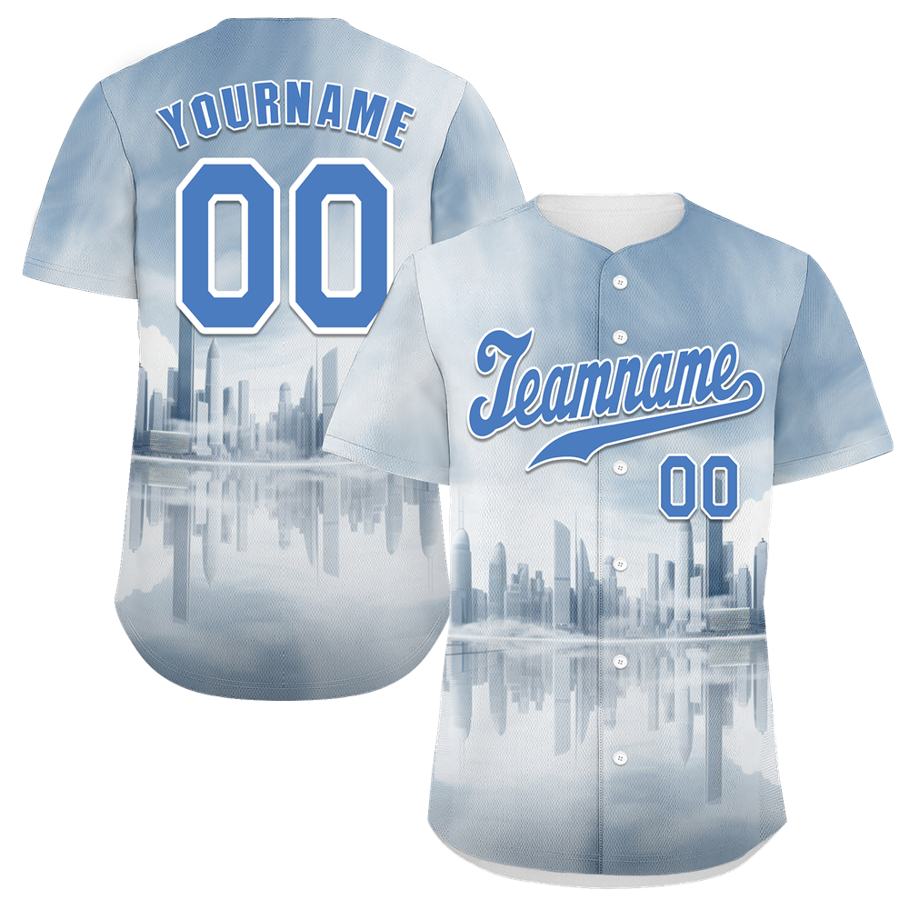 Custom White City Edition Blue Authentic Baseball Jersey BSBJ0a-bc0fbcd