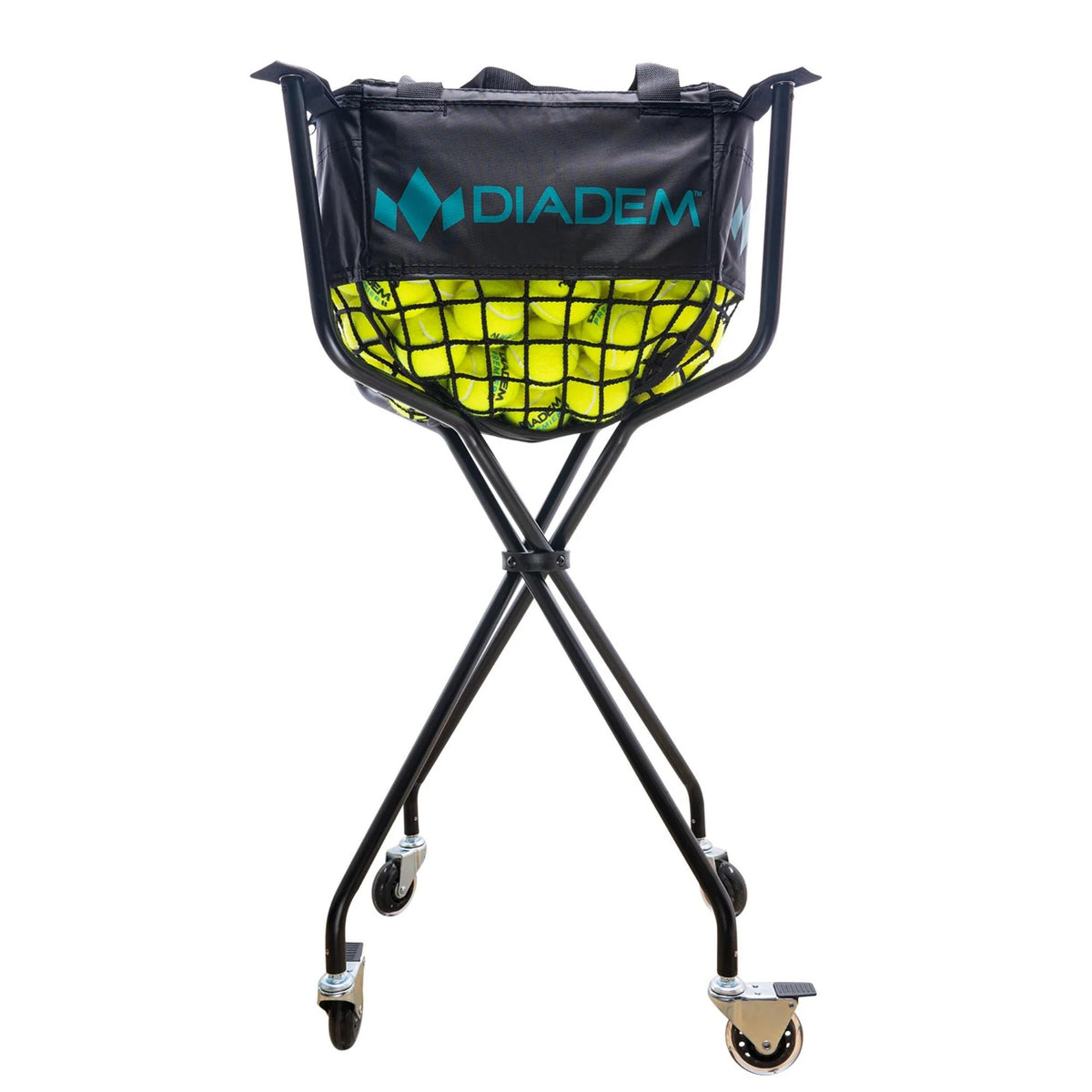 Replacement ball cart bag designed to hold up to 150 tennis balls, featuring a mesh basket and durable frame compatibility.