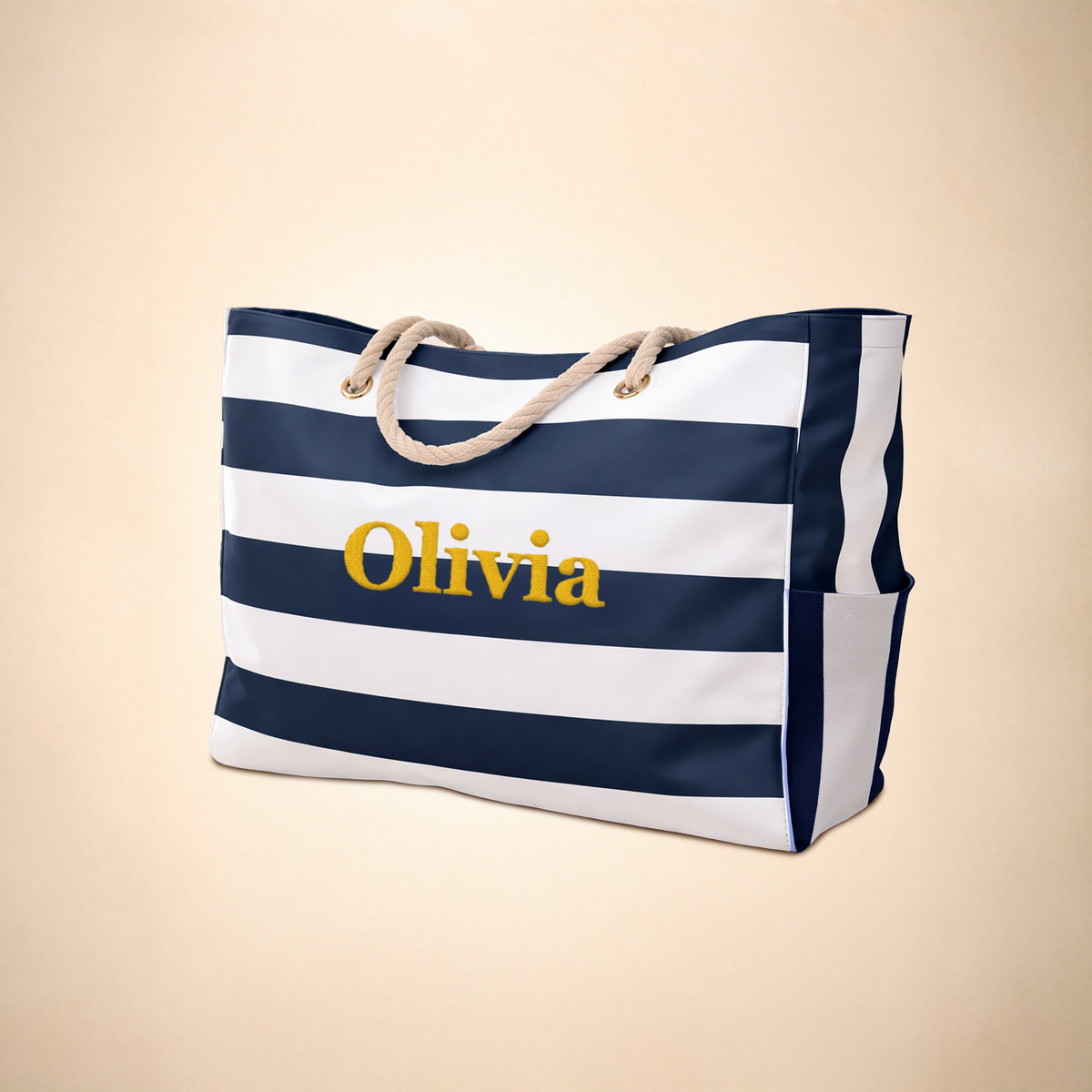 Personalized Waterproof Zipper Beach Bag for Women