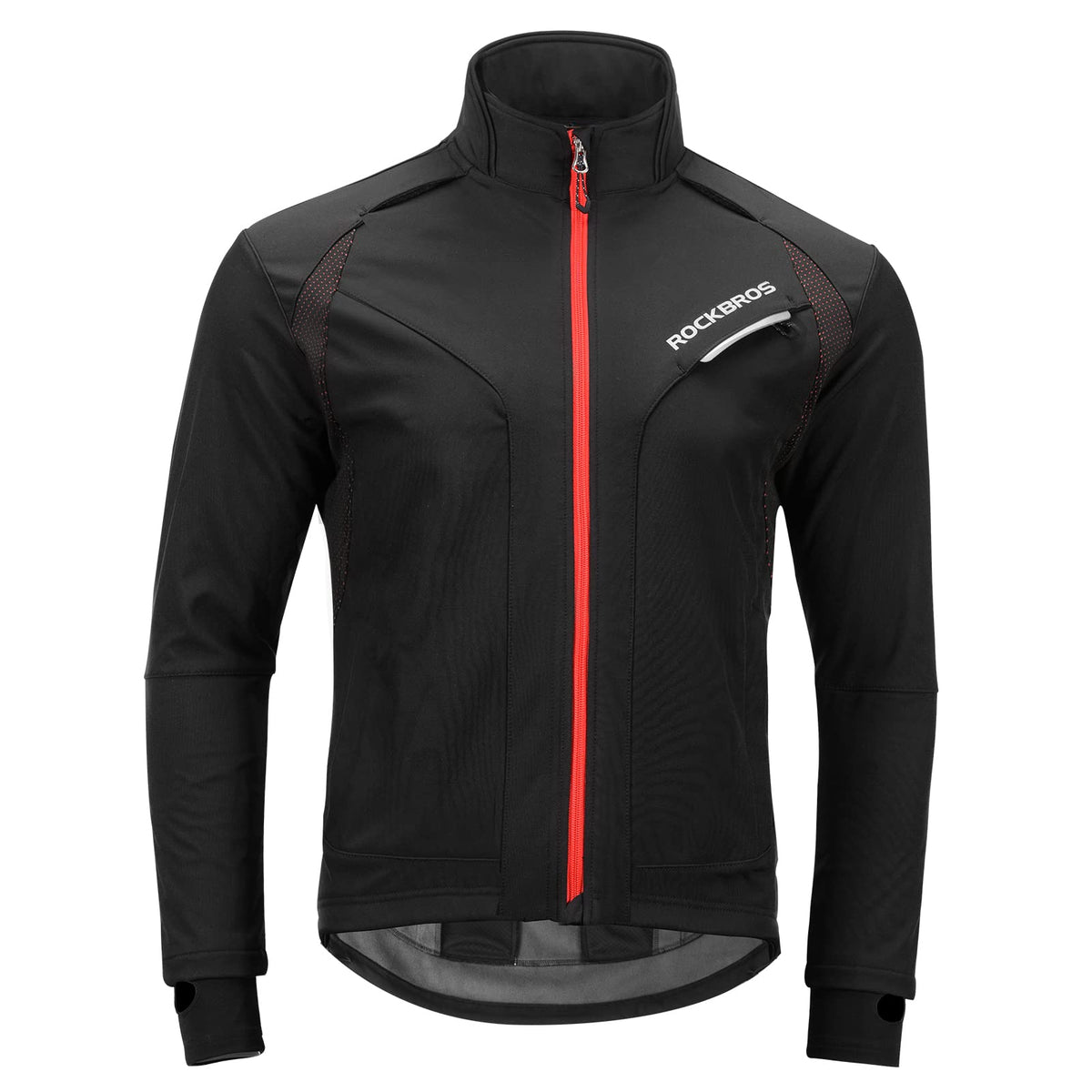 ROCKBROS Men's Winter Cycling Jacket for 5–32°F Thermal Windproof for Biking, Running, Hiking