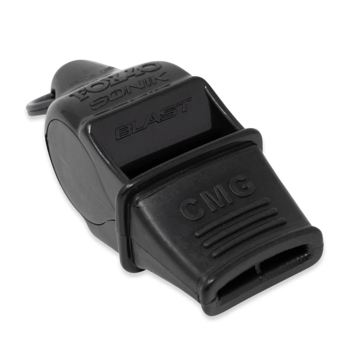 Compact handheld safety whistle with cushioned mouth grip, designed for loud, clear sound and reliable performance.
