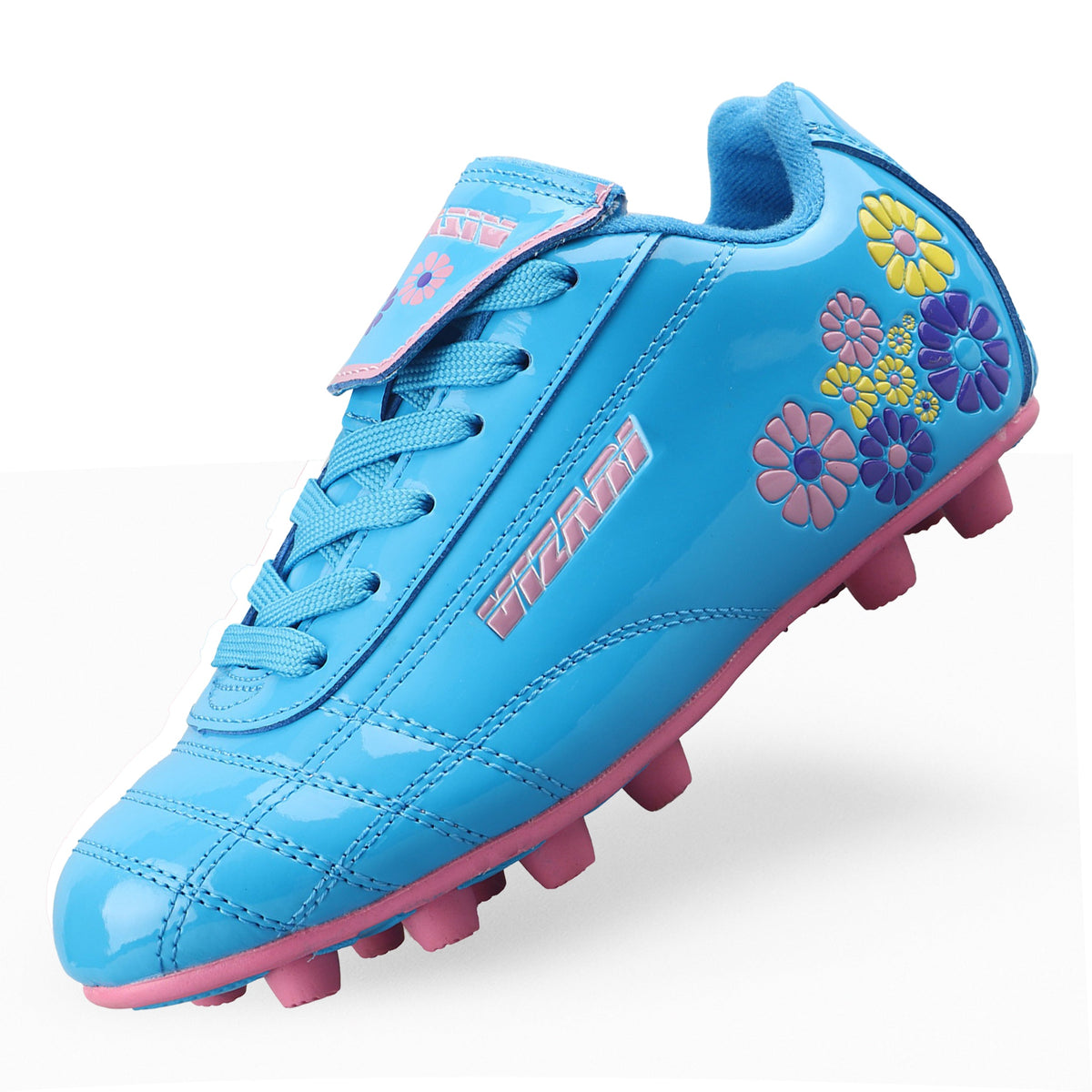 Vizari Kids Blossom Firm Ground Soccer Cleats – Blue/Pink