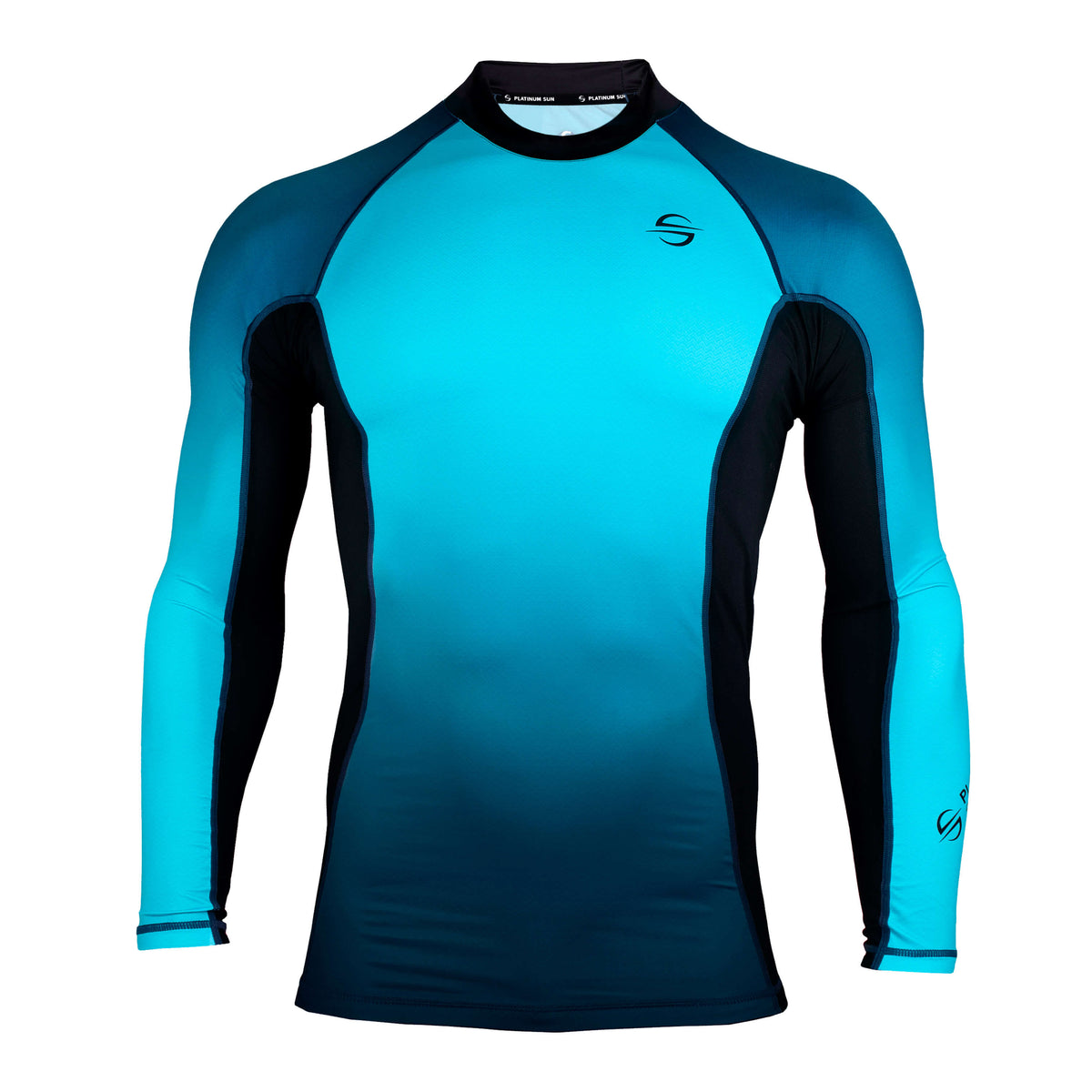 Long Sleeve Rash Guard for Men UPF 50+ | Gradient - Blue