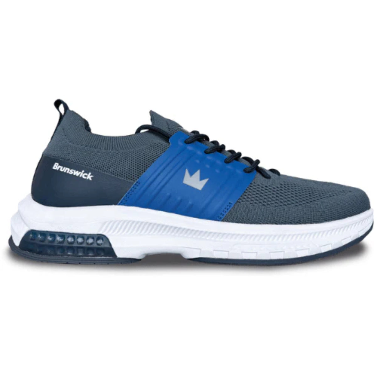 Brunswick Men's Alpha Max Grey/Navy Bowling Shoes