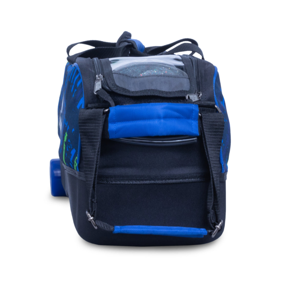 Brunswick Edge 3 Ball Tote Roller With Shoe Pouch Blue Bowling Bag