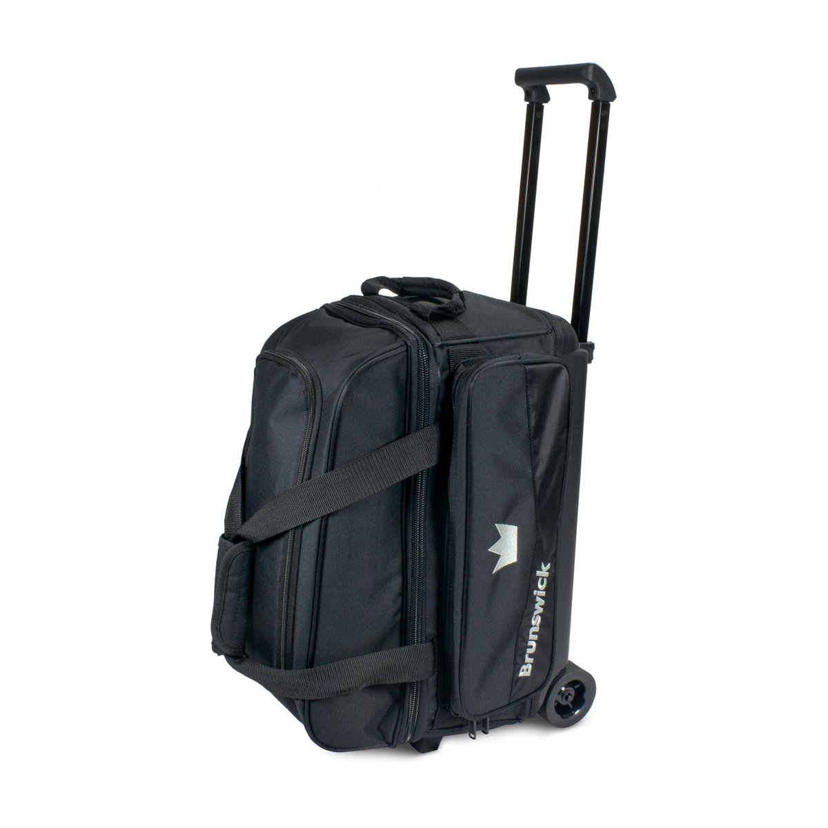 Brunswick Zone Double Roller, 2 Ball Bowling Bag in Black